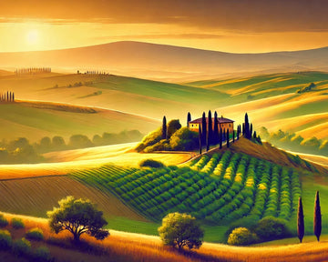 Captivating Tuscany Sunrise Landscape - Paint by Numbers