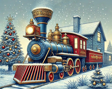 Magical Christmas Train Adventure - Paint by Numbers