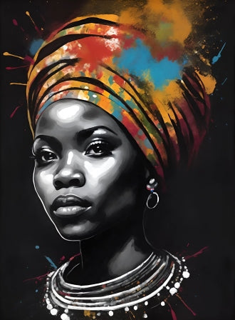 Exquisite African Woman - Paint by Numbers