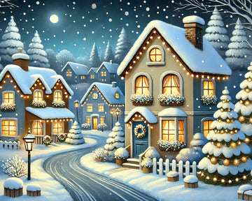 Winter Wonderland Christmas Village - Paint by Numbers