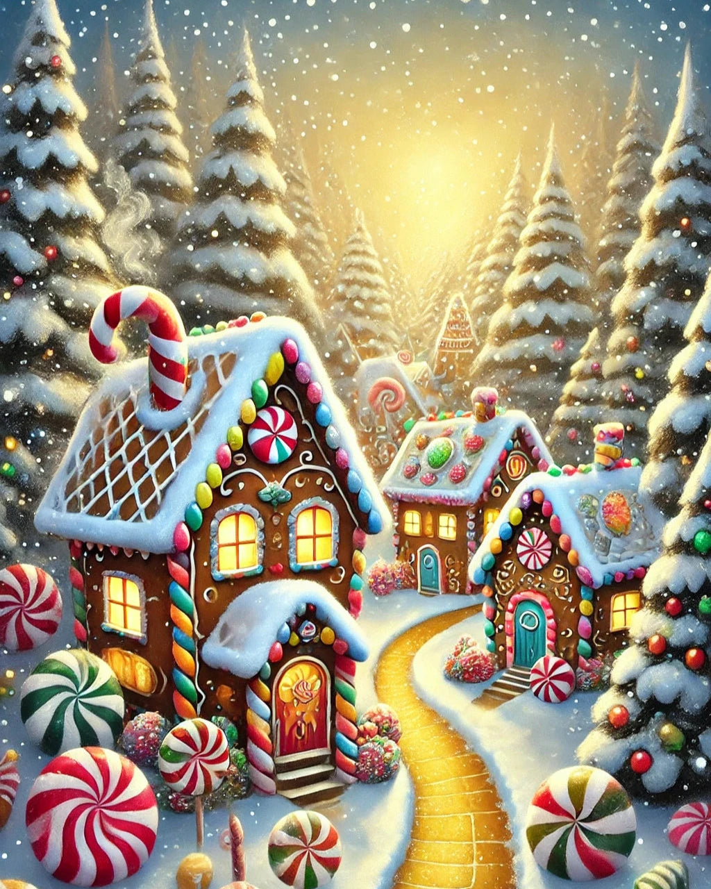 Winter Wonderland Village - Paint by Numbers