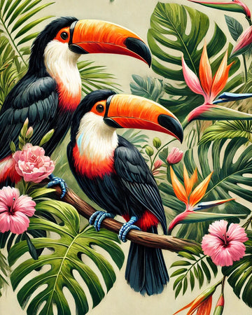 Tropical Toucan Beats - Paint by Numbers