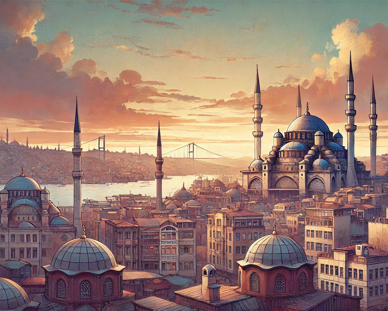 Istanbul Skyline - Paint by Numbers